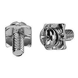 Iron Terminal Screw Plus/Minus Head SH-type (spak washer + square opposite side stopper included) (CSBPNHND-STN-M4-12.6) 