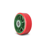Ductile Caster Wheels - Wide Type Urethane Wheels (with Bearings) TULB (400X90TULB) 