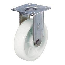 Nylon Caster, Stainless Steel Fitting, Fixed Type