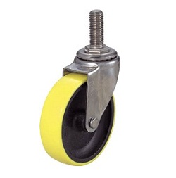Screw-In Type, Anti-Static Urethane Caster, Steel Fitting, Freely Rotating
