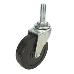 Screw-In Type, Conductive Rubber Caster, Steel Fitting, Freely Rotating