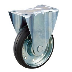 High-Tension Press-Formed Rubber Caster with Fixed Fittings (HTTK100) 