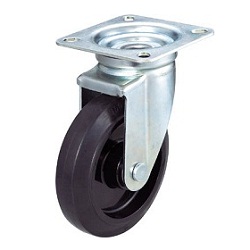 Press-Formed Nylon Wheel, Rubber Casters, Freely Rotating 