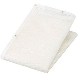 Clear sheet with flame-proof thread