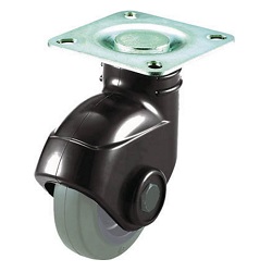 Reduced Noise Caster (Nylon Wheel Rubber Wheels), Gray Rubber Specification / Freely Rotating (TYPGJ-130BK) 