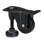 Function Type, 600AF, Fixed Type, Synthetic Rubber Wheel With Adjuster Foot