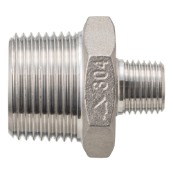 Stainless Steel Screw-in Pipe Fitting, Reducing Nipple (RNI-15X10A-SUS) 