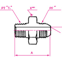 PT Connection PF 30° FCS Large Hex Male Connector