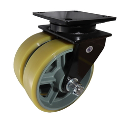 Dual Wheel Caster for Super Heavy Weights, Swivel Wheel (UHBW-g Type / MCW-g Type) (UHBW-G-250X75) 