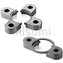 Plate for gas springs compatible with piping -Vertical type/different bottom groove shape-