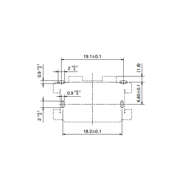 Recommended circuit board dimensional drawing (t = 1.6 mm)
