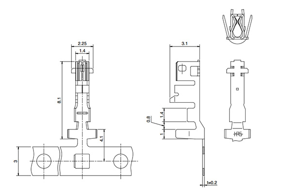 MDF51-24SCF(40) dimensional drawing