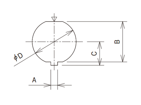 Dimensional Drawing of Panel Mounting Hole - Mounting hole dimensions are indicated as viewed from the receptacle engagement side