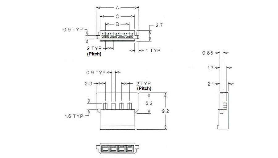 2.0-mm Pitch, Receptacle Housing For Relay 51005 