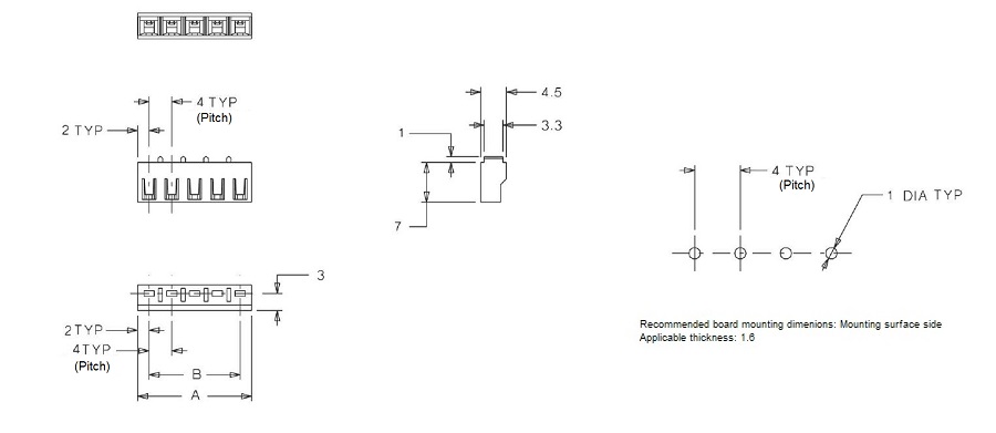 4.00 mm Board-in Connector Housings (51036) 