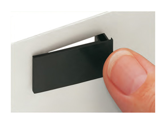 A cover plate is also available when the cut hole is not used.
