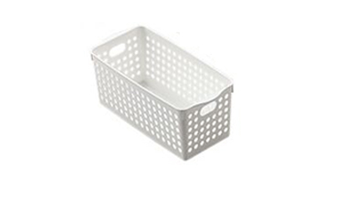 Organizing basket, slim external appearance, Outer dimensions: 133 × 295 × 123 mm, Inner dimensions: 108 × 250 × 120 mm, Material: PP (polypropylene)
