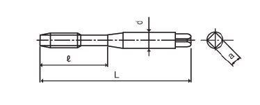 HSS Taps DIN Zero Tap Series V-DC-MT, UNC DIN 2184-1 