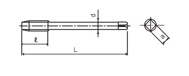 HSS Taps DIN Zero Tap Series V-DC-MT, UNC DIN 2184-1 