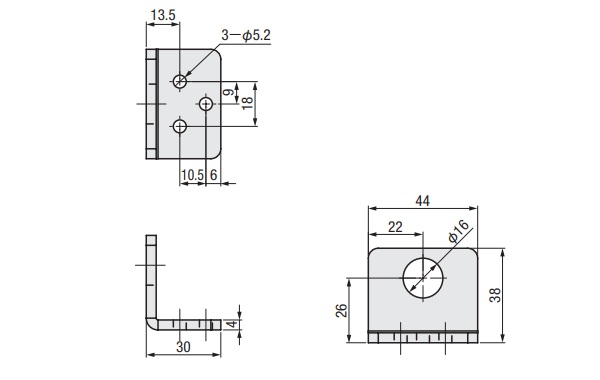 Auxiliary Fixing Base for Flange Base GH-36205M 