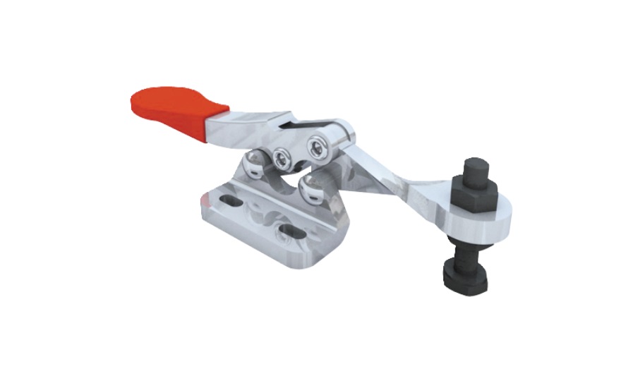 Fixed Bar Toggle Clamp, Horizontal Type, with Flanged Base, GH-201-AR 