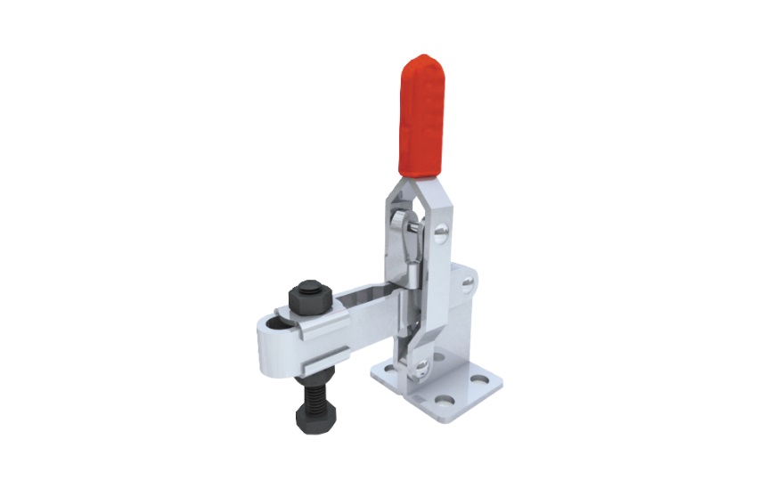 U-Shaped Arm Toggle Clamps, Vertical Handle, with Flanged Base, GH-11421/GH11421-SS 