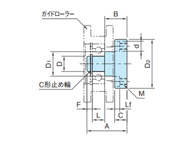 RLP-F dimensional drawing