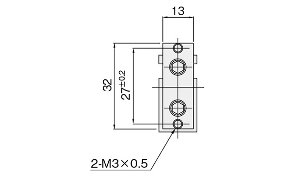 TDA6 × stroke dimensional drawing, Unit: mm