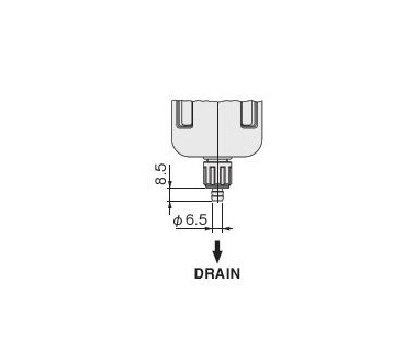 Drain cock option with screw type fitting: -F1, auto condensate type: - A