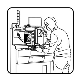 Usage example 1 of long focus microscope