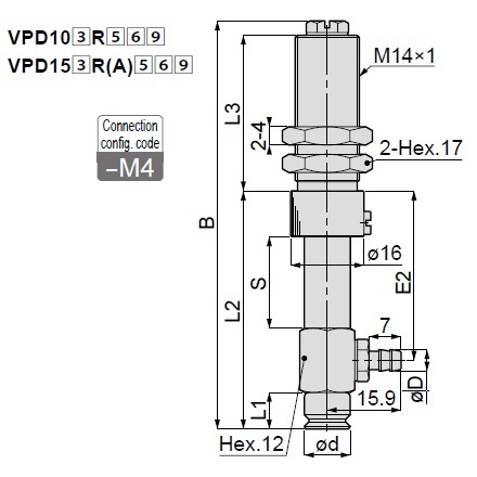Long Stroke, Standard Type, VPD, Barb Fitting Type, with Cover 