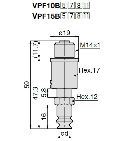Vacuum Pad, Bellows Type, VPF 