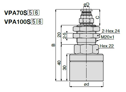 Vacuum Pad, Sponge Type, VPA, One Touch Fitting Type 