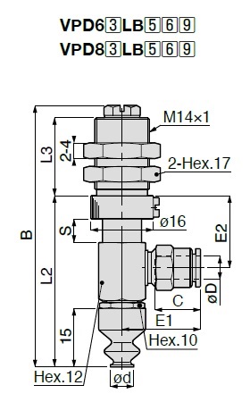 Vacuum Pad - Soft Bellows Type - VPD - One-Touch Fitting Type 