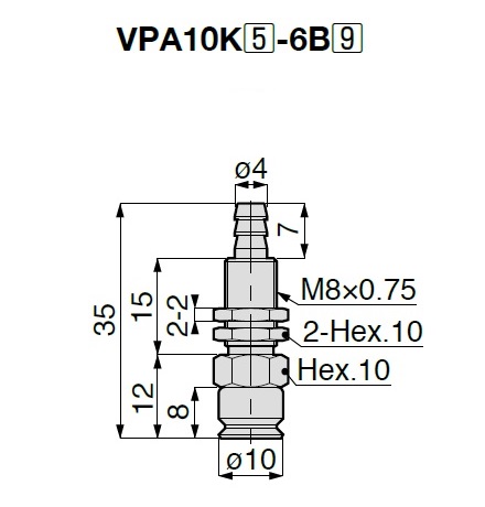 Vacuum Pad Nonskid VPA Barb Fitting Type 