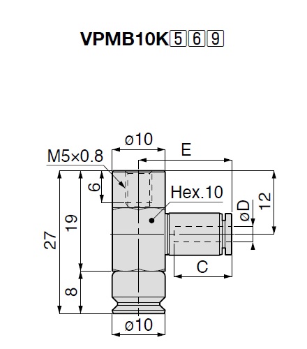 Vacuum Pad Slip Small Type VPMB One-Touch Fitting 