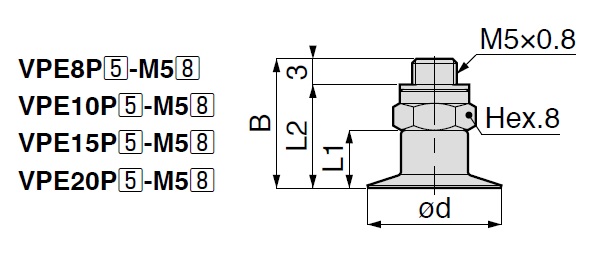 Vacuum Pad - Thin Type - VPE 