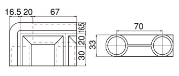 Plastic Joint for Pipe Frame PJ-602, drawing