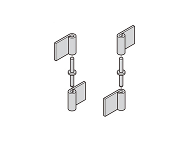 How to change between left and right: The hinge can be easily changed by simply reversing the top and bottom. Image left: left type, Image right: right type