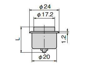 CP-536-1 plug dimensional drawing (mm)