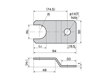 KC-1275-C-1 to 3, 6, 7 dimensional drawing