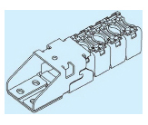 Silveyer, cable storage openable cover type, KSH-L type, HS type plane mounting bracket external appearance drawing