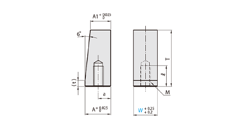 drawing of WEAR BLOCKS FOR SPRUNG CORE