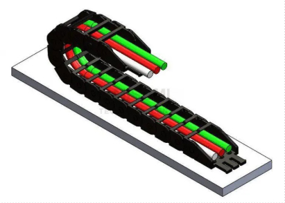 Wiring installation pattern in the cable tray