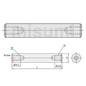 Linear Shafts Both Ends Tapped