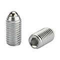 Ball Plungers Stainless Steel, White Zinc Plated