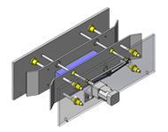 Guide change mechanism by left and right screws