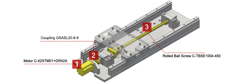 Linear Electric Mechanism Where Motor Drives Ball Screw