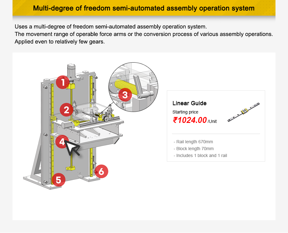 Multi-degree of freedom semi-automated assembly operation system